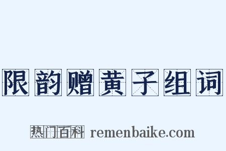 限韵赠黄子组词是什么意思的图片